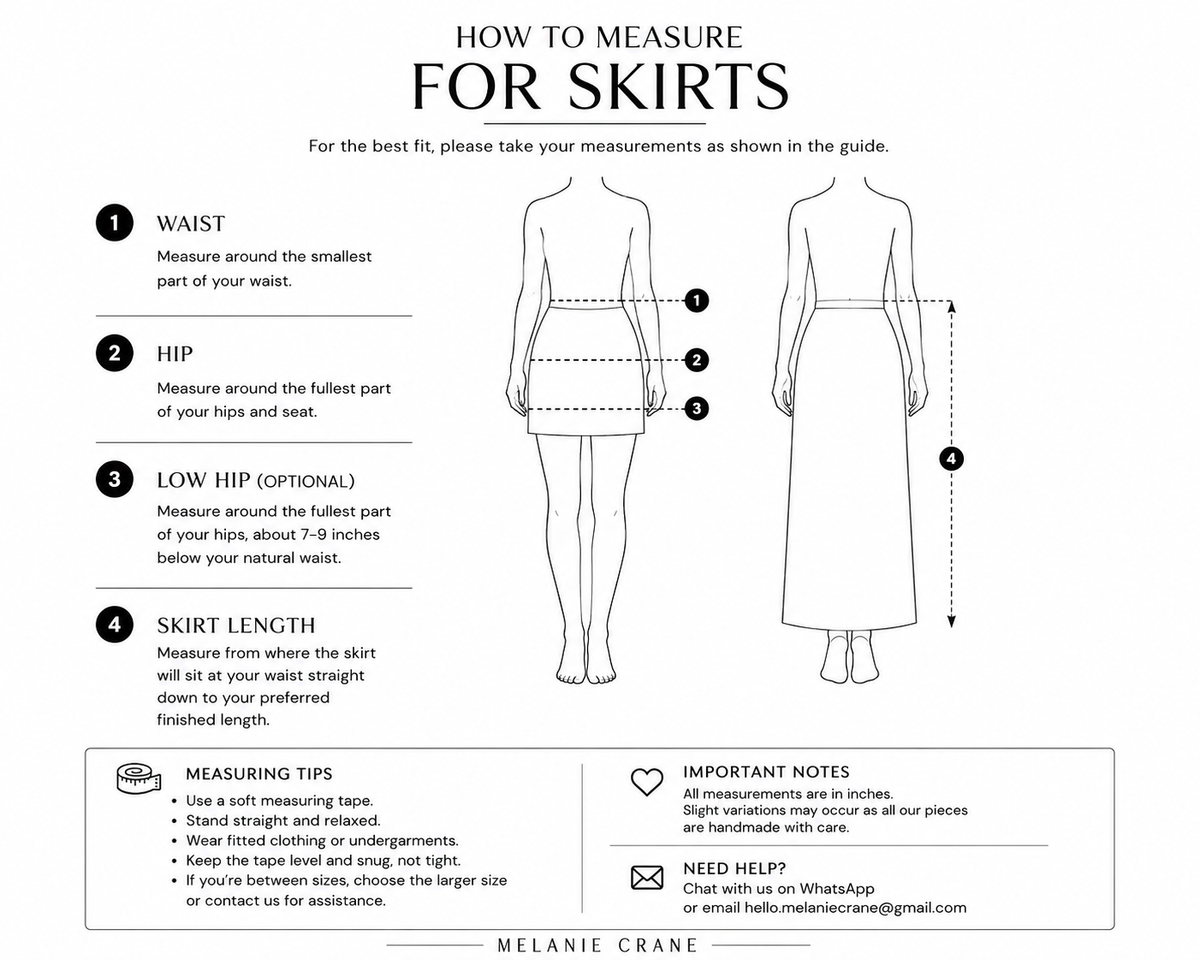 How to measure your skirt length