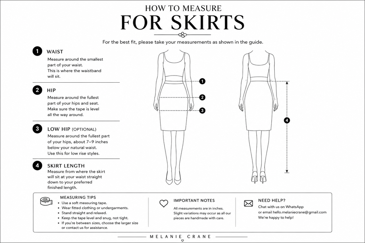 How to measure your skirt length