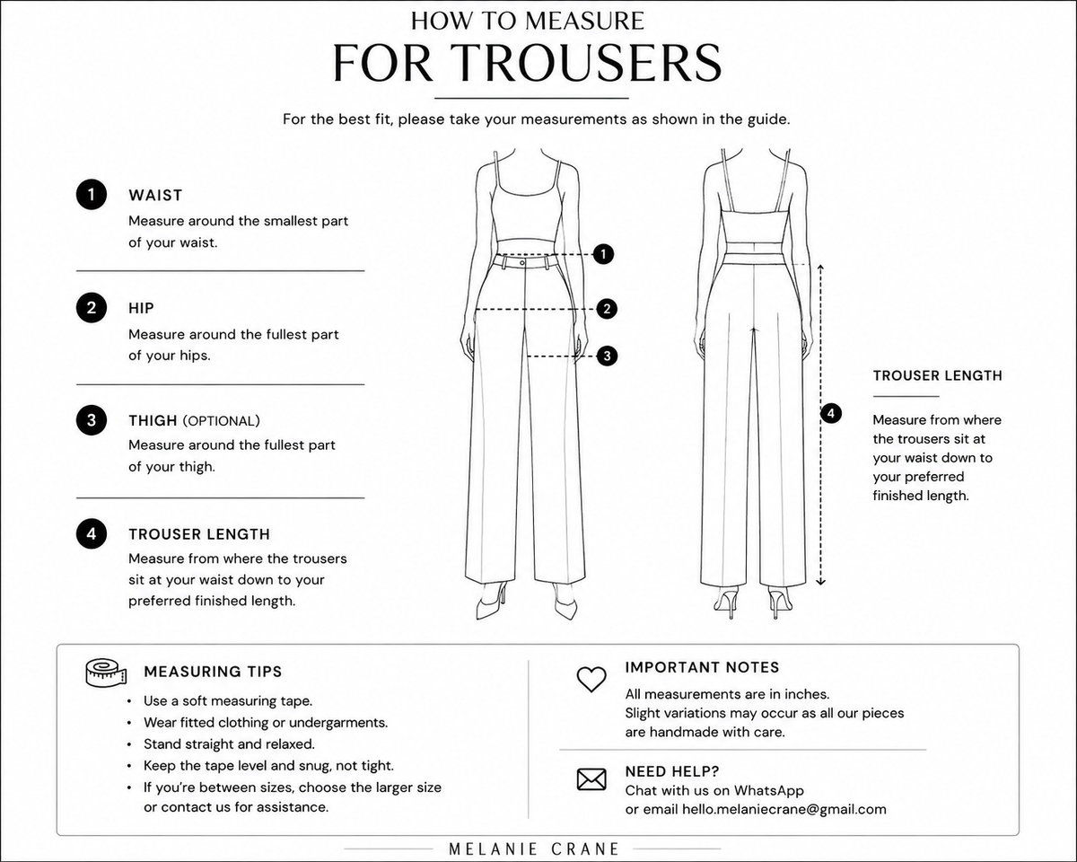 How to measure for trousers guide